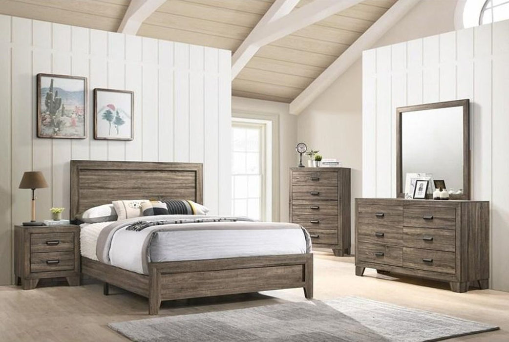 Millie Queen Panel Bed In Grey - Home Furniture And More (Brentwood, MD)