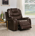 Braylon Brown PU Recliner (Power Motion) - Home Furniture And More (Brentwood, MD)