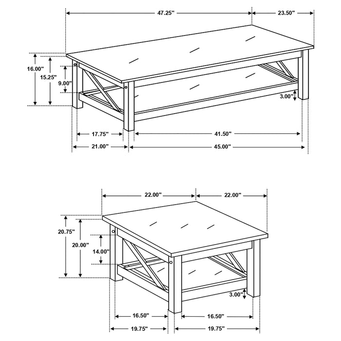 Rachelle Coffee Table Set - Home Furniture And More (Brentwood, MD)