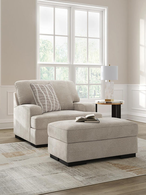 High Profile Chair & Ottoman Living Room Set - Home Furniture And More (Brentwood, MD)