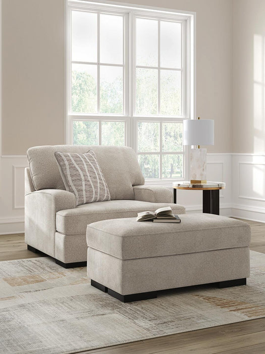 High Profile Chair & Ottoman Living Room Set - Home Furniture And More (Brentwood, MD)