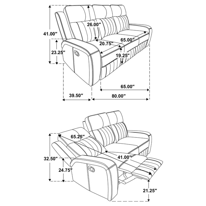 Raelynn Reclining Sofa Set - Home Furniture And More (Brentwood, MD)