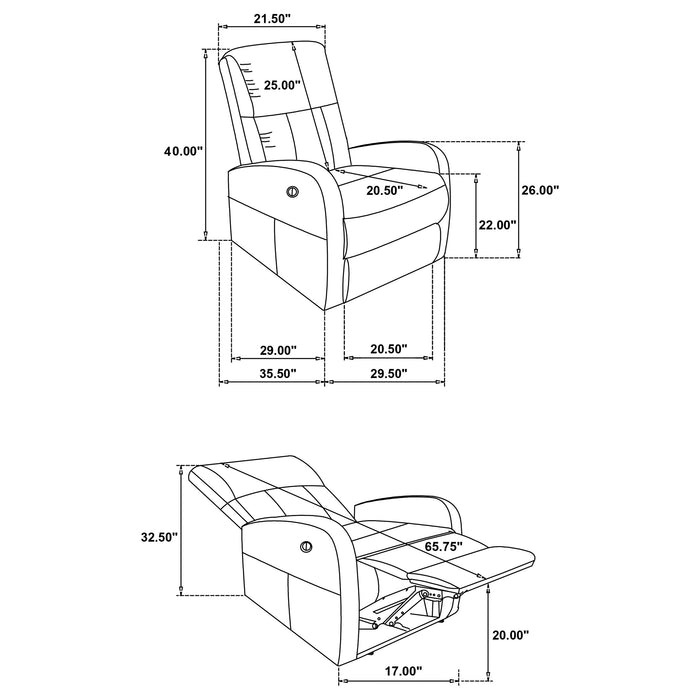 Grant Power Recliner - Home Furniture And More (Brentwood, MD)