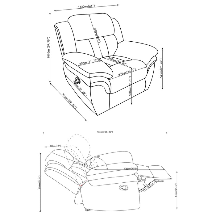 Bahrain Glider Recliner - Home Furniture And More (Brentwood, MD)