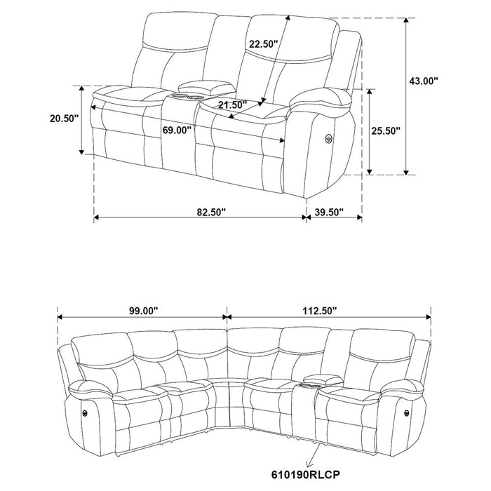 Sycamore Power Reclining Sectional Sofa - Home Furniture And More (Brentwood, MD)