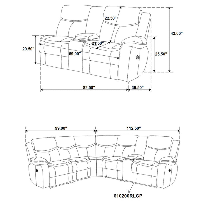 Sycamore Power Reclining Sectional Sofa - Home Furniture And More (Brentwood, MD)