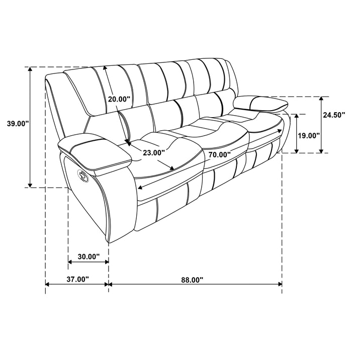 Camila Reclining Sofa Set - Home Furniture And More (Brentwood, MD)