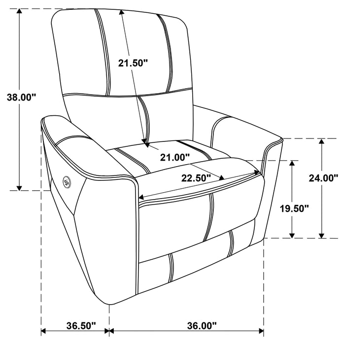Greenfield Power Recliner - Home Furniture And More (Brentwood, MD)