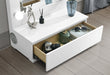 Ella White Narrow Tall Mirror with LED and Speaker