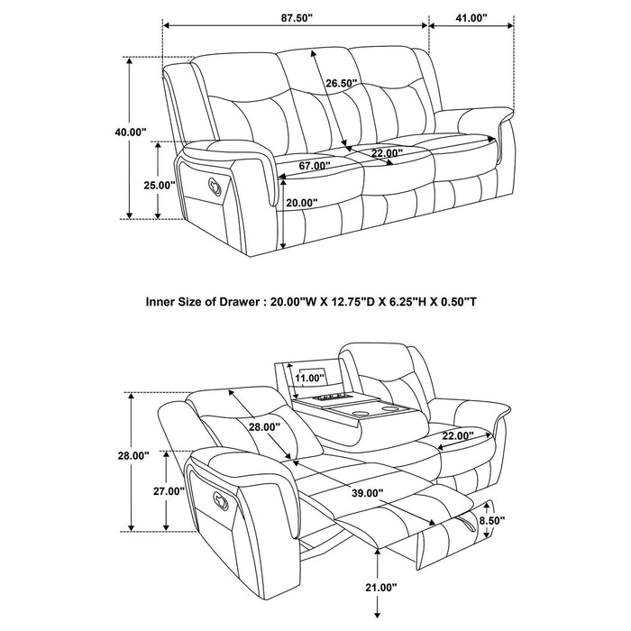 Conrad Reclining Sofa - Home Furniture And More (Brentwood, MD)