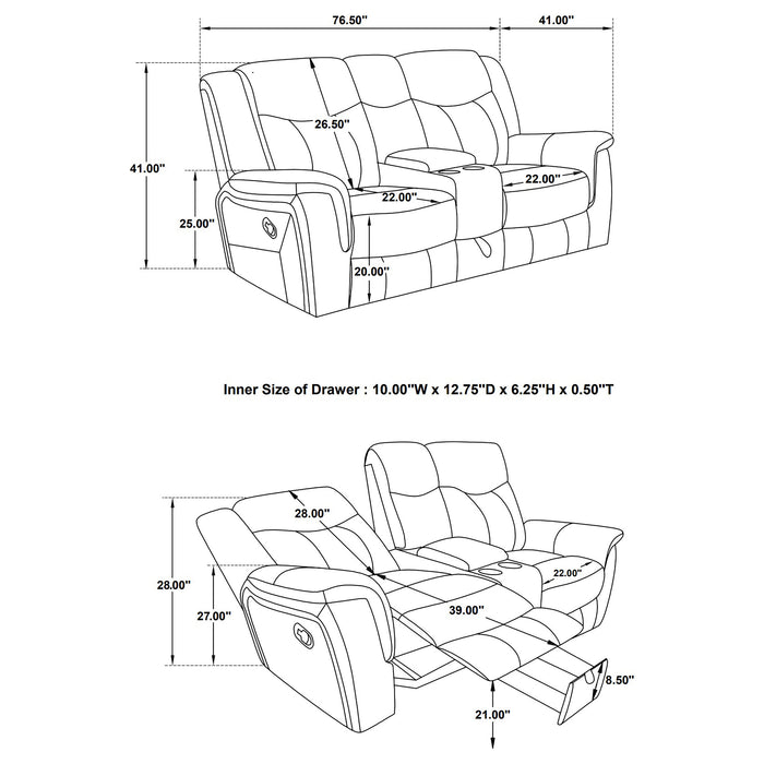 Conrad Reclining Glider Loveseat - Home Furniture And More (Brentwood, MD)