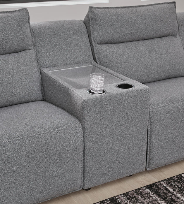Modmax II Power Reclining Sectional with Chaise and Console - Home Furniture And More (Brentwood, MD)