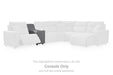Modmax II Power Reclining Sectional with Chaise and Audio Console - Home Furniture And More (Brentwood, MD)