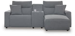 Modmax II Power Reclining Sectional with Chaise and Console - Home Furniture And More (Brentwood, MD)