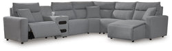 Modmax II Reclining Sectional with Chaise and Audio Console - Home Furniture And More (Brentwood, MD)