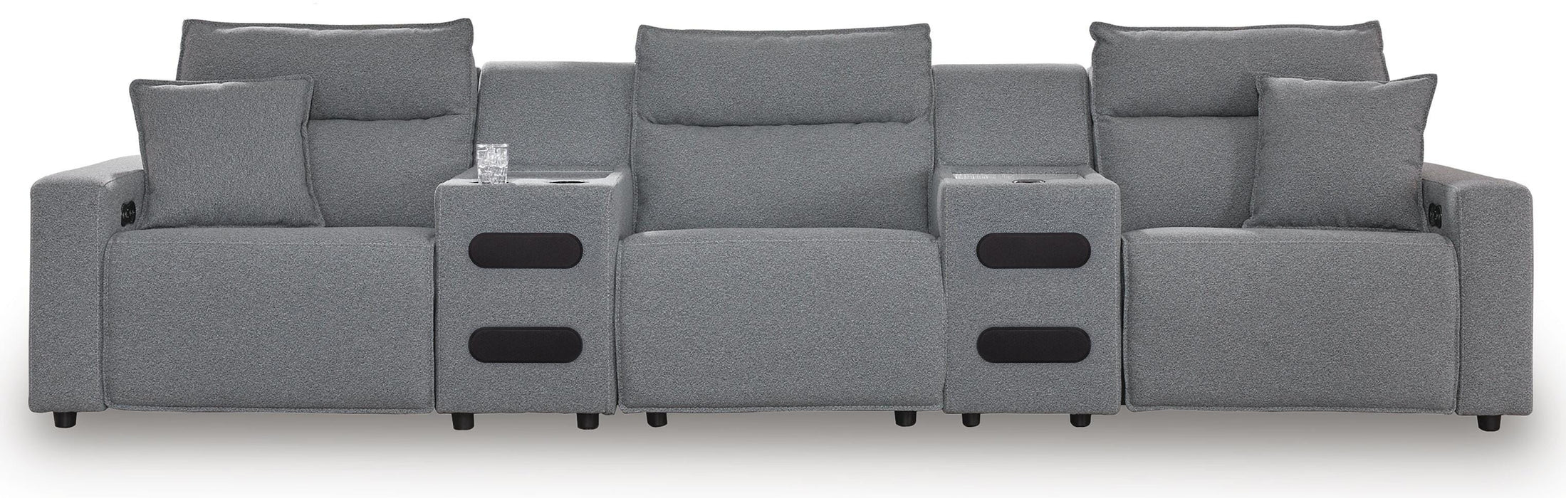 Modmax II Reclining Sectional with Audio Consoles - Home Furniture And More (Brentwood, MD)