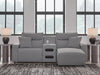 Modmax II Power Reclining Sectional with Chaise and Audio Console - Home Furniture And More (Brentwood, MD)
