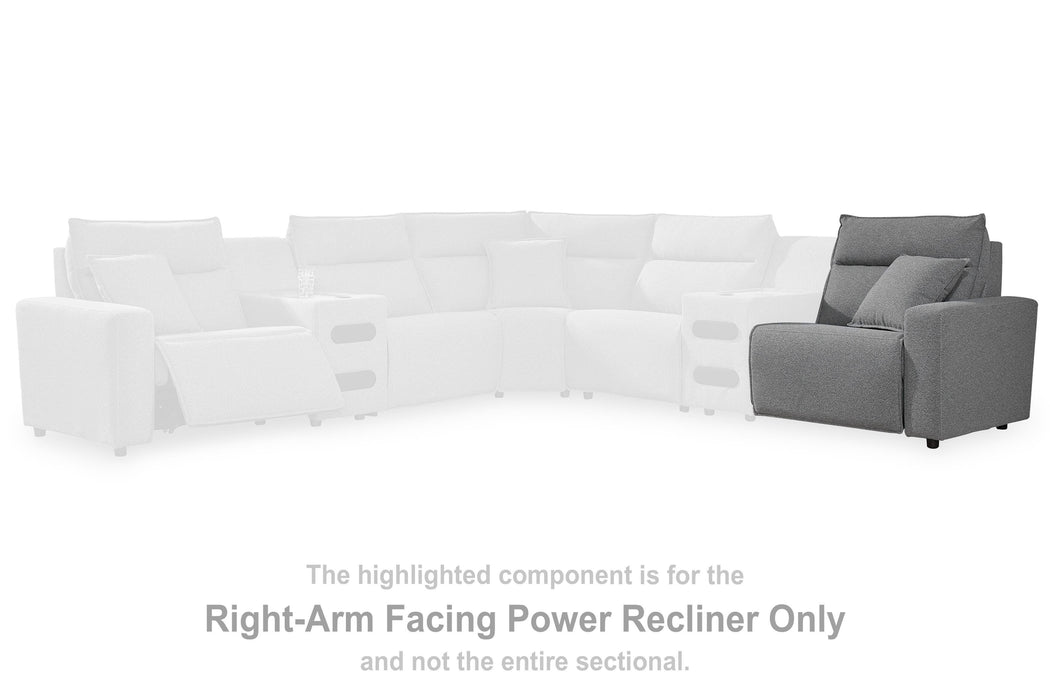 Modmax II Reclining Sectional with Chaise and Audio Console - Home Furniture And More (Brentwood, MD)