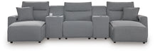 Modmax II Reclining Sectional with Double Chaise and Consoles - Home Furniture And More (Brentwood, MD)