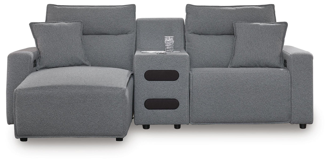 Modmax II Power Reclining Sectional with Chaise and Audio Console - Home Furniture And More (Brentwood, MD)