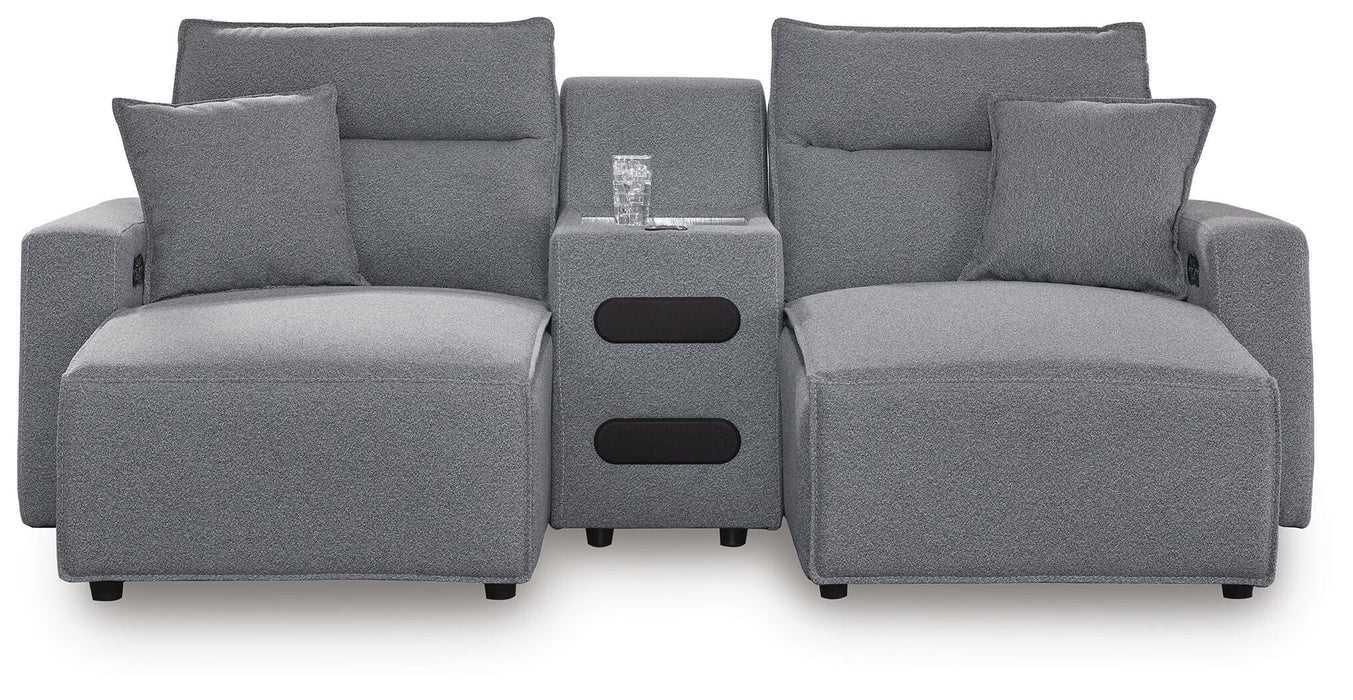 Modmax II Power Reclining Sectional with Chaise and Audio Console - Home Furniture And More (Brentwood, MD)