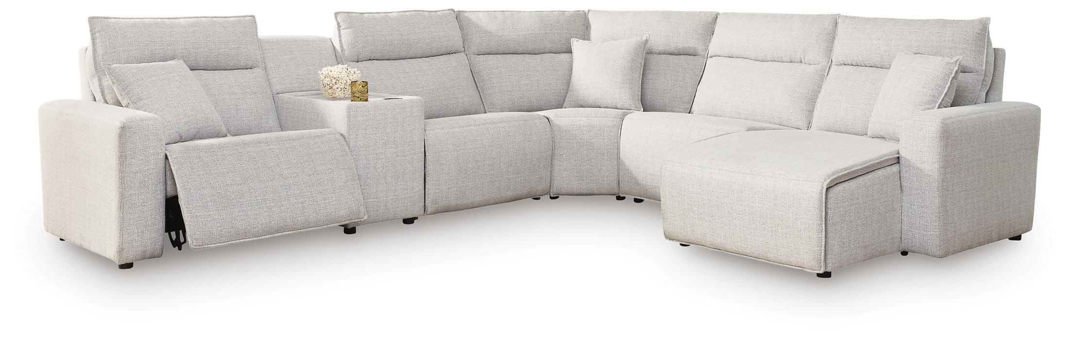 Modmax II Power Reclining Sectional with Chaise and Console - Home Furniture And More (Brentwood, MD)