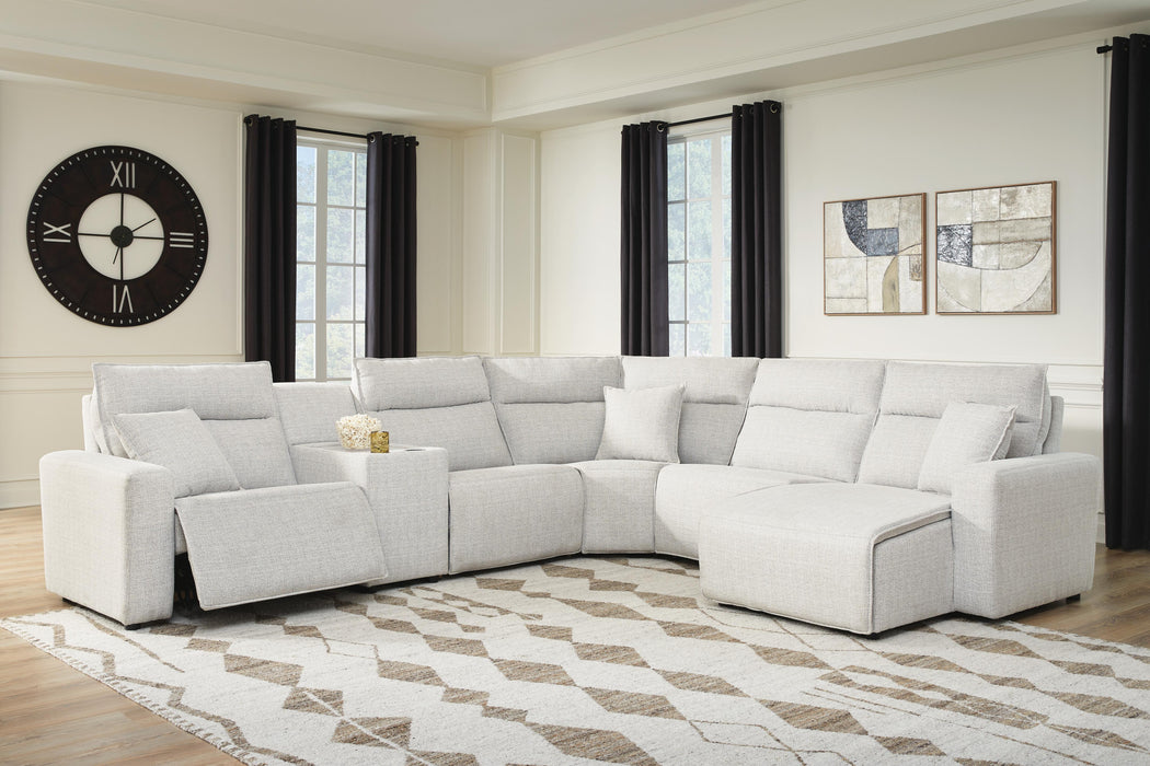 Modmax II Power Reclining Sectional with Chaise and Console - Home Furniture And More (Brentwood, MD)