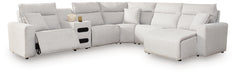 Modmax II Reclining Sectional with Chaise and Audio Console - Home Furniture And More (Brentwood, MD)