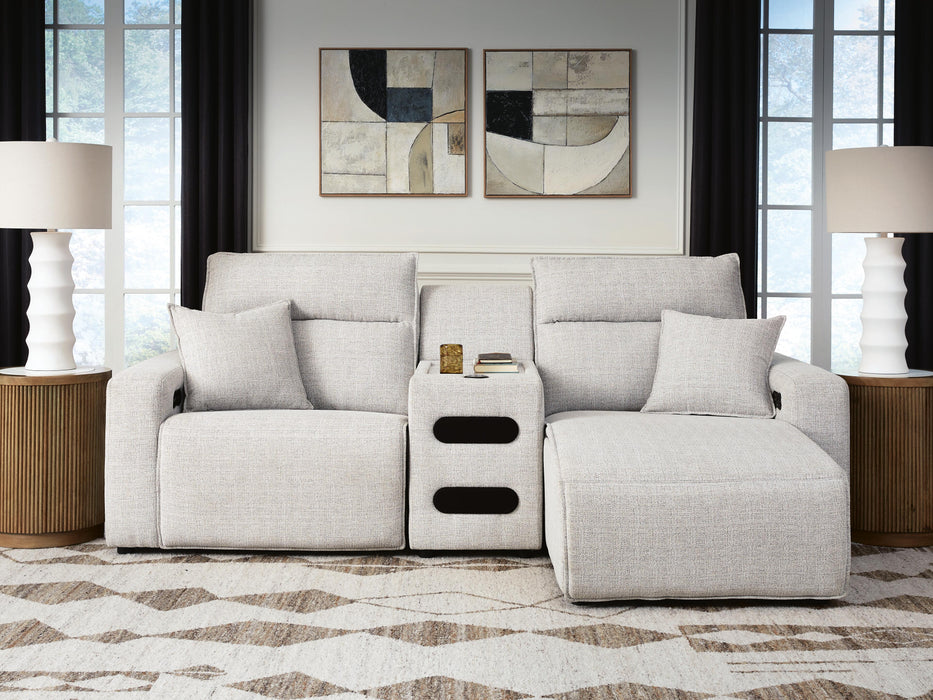Modmax II Power Reclining Sectional with Chaise and Audio Console - Home Furniture And More (Brentwood, MD)