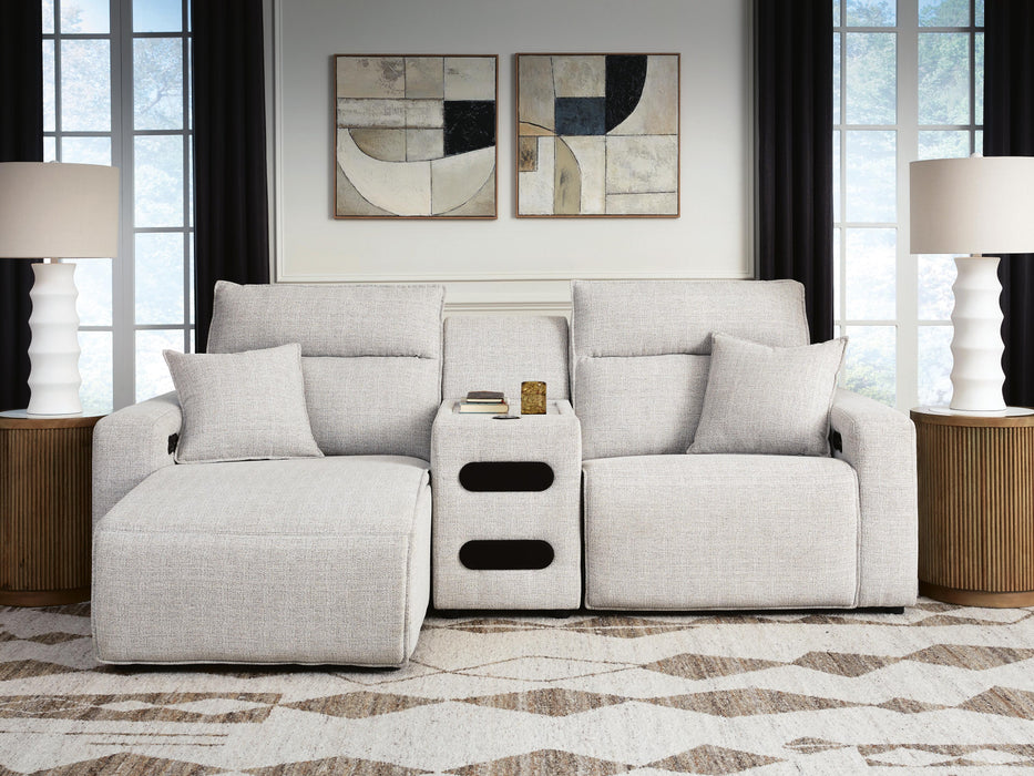Modmax II Power Reclining Sectional with Chaise and Audio Console - Home Furniture And More (Brentwood, MD)