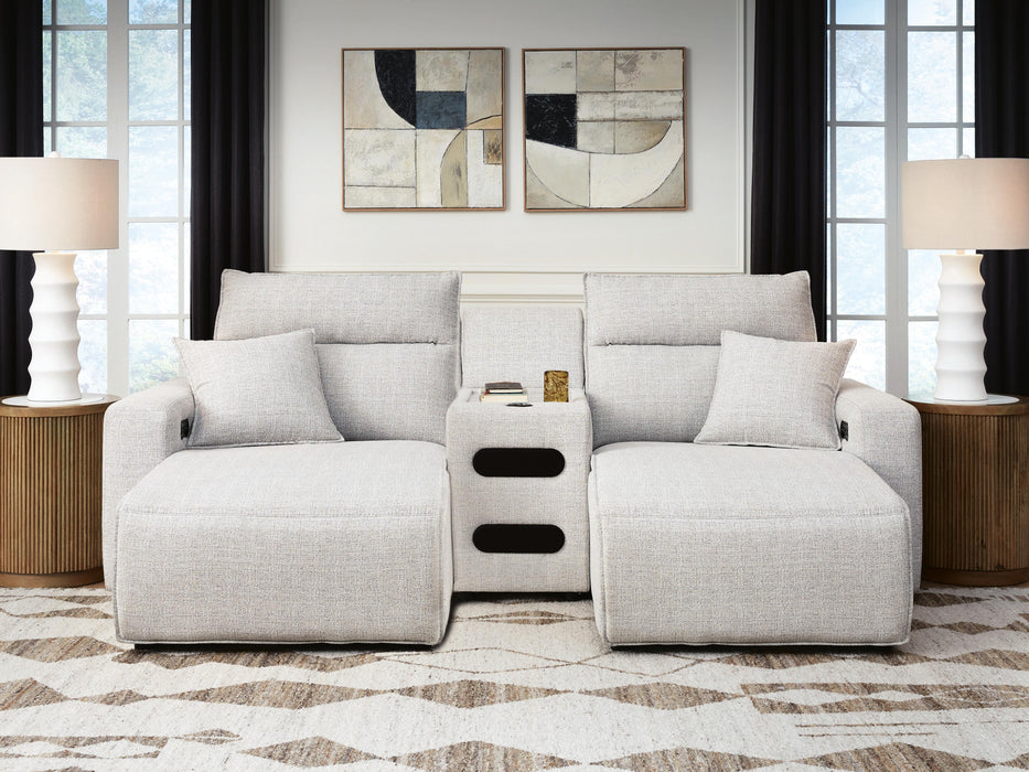 Modmax II Power Reclining Sectional with Chaise and Audio Console - Home Furniture And More (Brentwood, MD)