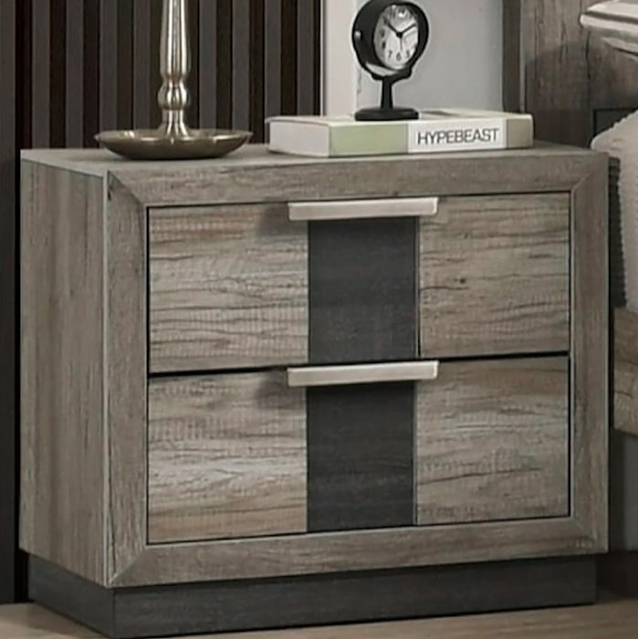 Crown Mark Furniture Rangley 2 Drawer Nightstand In Brown - Home Furniture And More (Brentwood, MD)