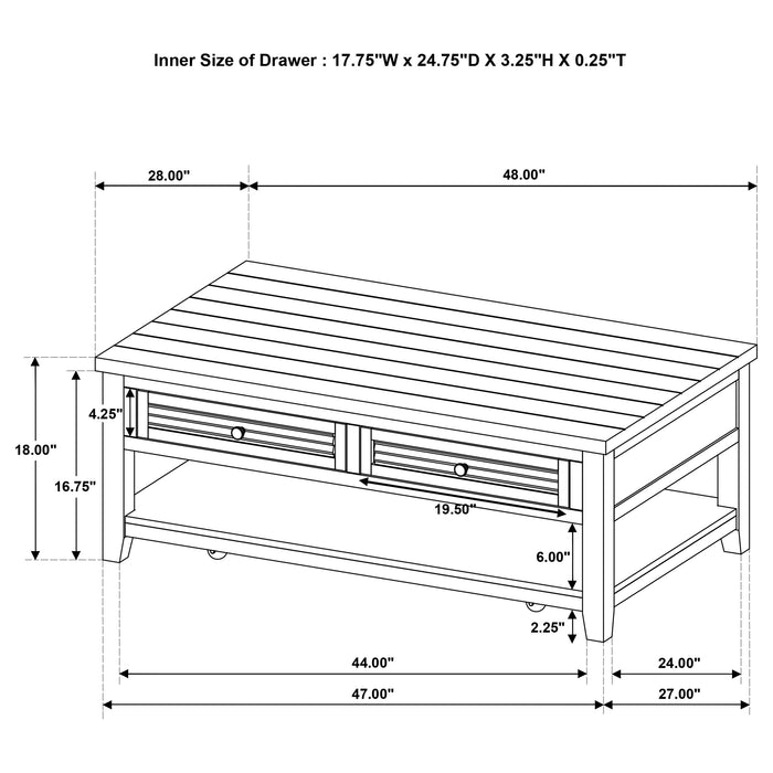 Concord Mobile Coffee Table - Home Furniture And More (Brentwood, MD)