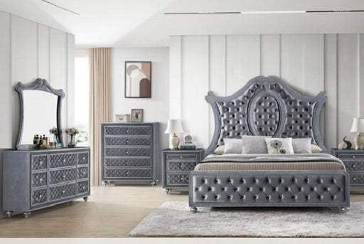 Crown Mark Furniture Voltare Nightstand In Dark Grey - Home Furniture And More (Brentwood, MD)