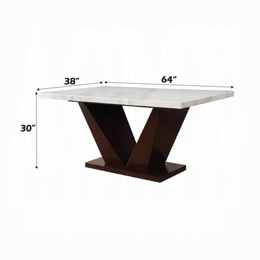 Forbes Dining Table With Marble Top - Home Furniture And More (Brentwood, MD)
