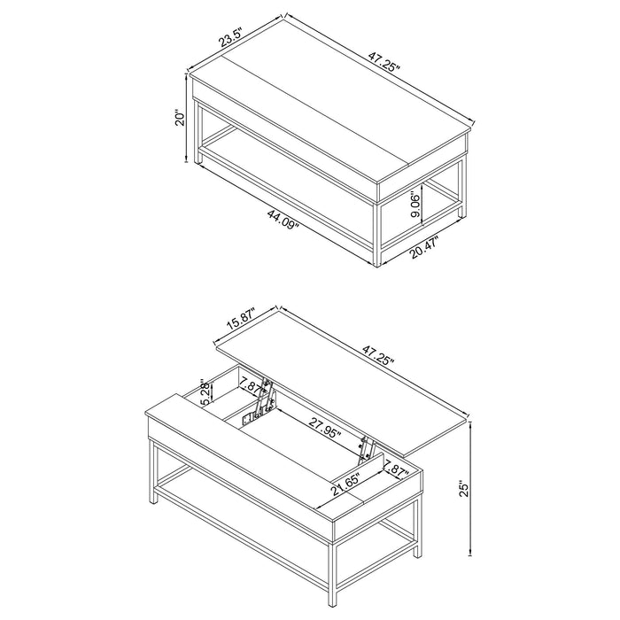 Byers Lift-Top Coffee Table Set - Home Furniture And More (Brentwood, MD)