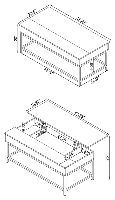Byers Lift-Top Coffee Table - Home Furniture And More (Brentwood, MD)