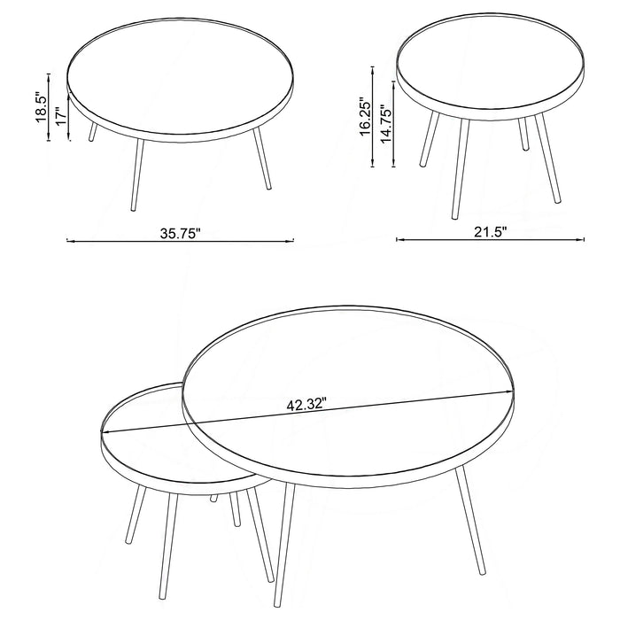 Kaelyn Nesting Coffee Table - Home Furniture And More (Brentwood, MD)
