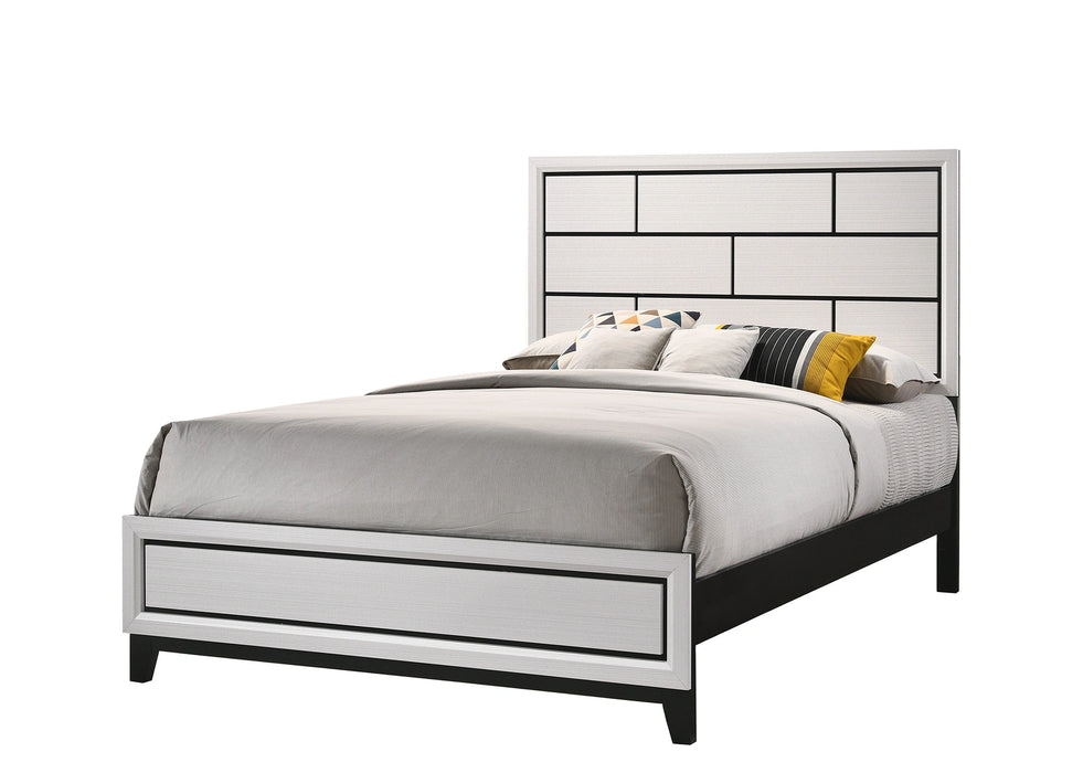 Crown Mark Akerson Queen Panel Bed in Chalk B4610-Q image