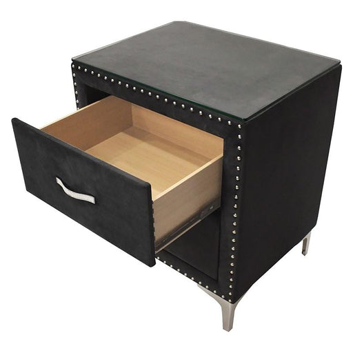 Lucinda 2 Drawer Nightstand In Black - Home Furniture And More (Brentwood, MD)