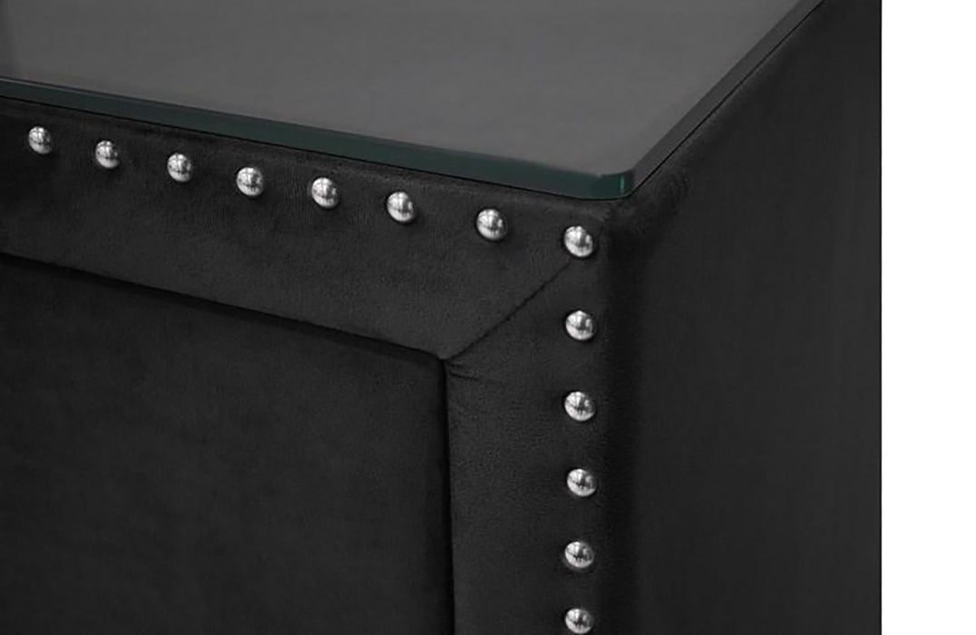 Lucinda 2 Drawer Nightstand In Black - Home Furniture And More (Brentwood, MD)