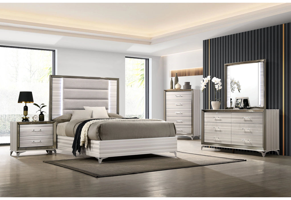 Zambrano White Mirror with LED