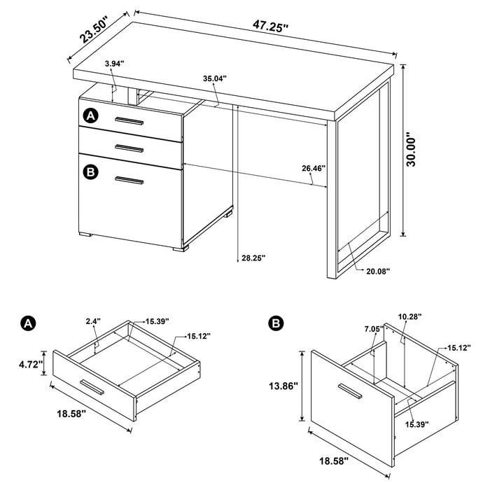 Brennan Computer Desk - Home Furniture And More (Brentwood, MD)