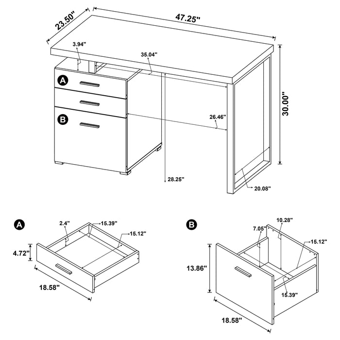 Brennan Computer Desk - Home Furniture And More (Brentwood, MD)