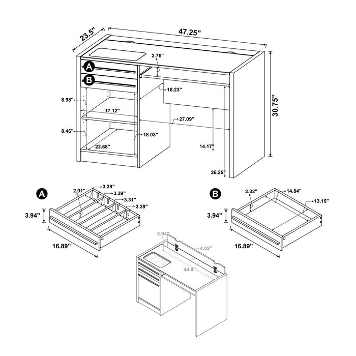 Halston Computer Desk - Home Furniture And More (Brentwood, MD)