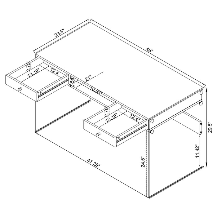 Dobrev Writing Desk - Home Furniture And More (Brentwood, MD)