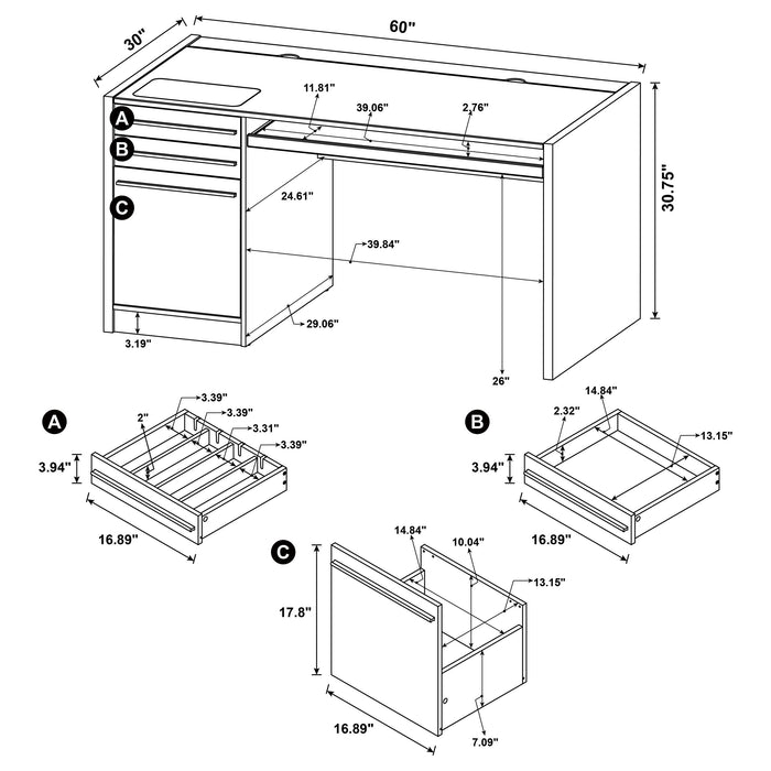 Halston Computer Desk - Home Furniture And More (Brentwood, MD)