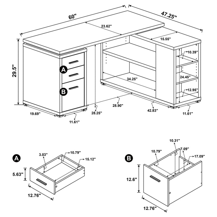 Yvette Computer Desk - Home Furniture And More (Brentwood, MD)