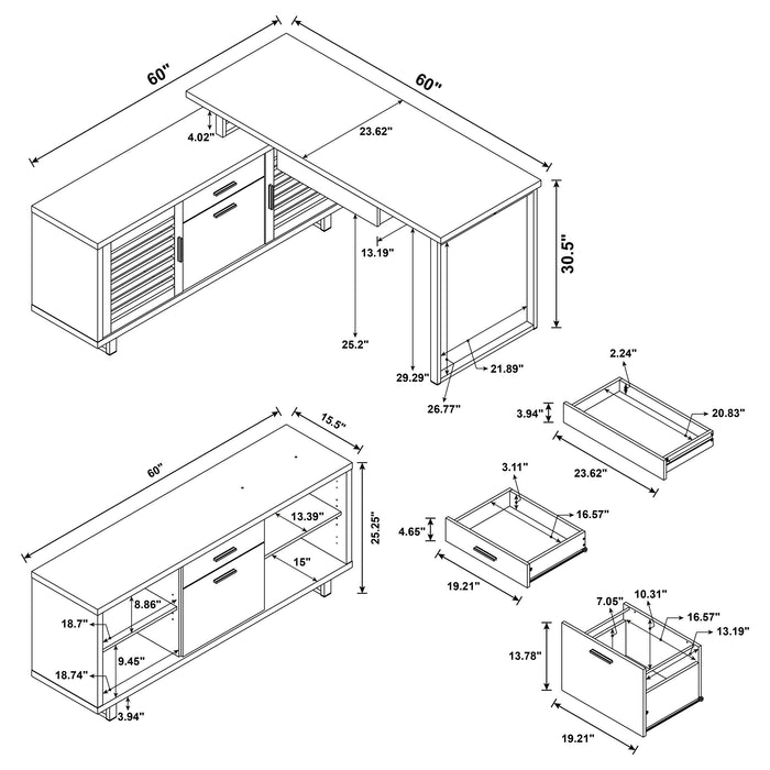 Maddox Computer Desk - Home Furniture And More (Brentwood, MD)