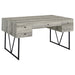 Analiese 4-drawer Writing Desk Grey Driftwood - Home Furniture And More (Brentwood, MD)